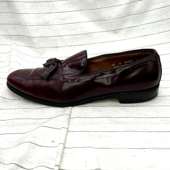 Allen Edmonds Grayson 8297 Men’s Tassel Burgundy Leather Loafer Shoes Size 14B main image 6